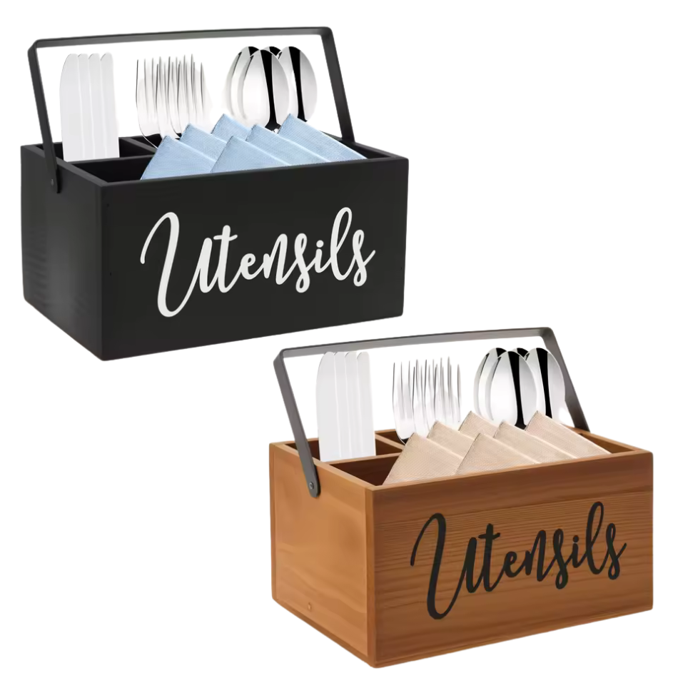 Porte-couverts de table panier