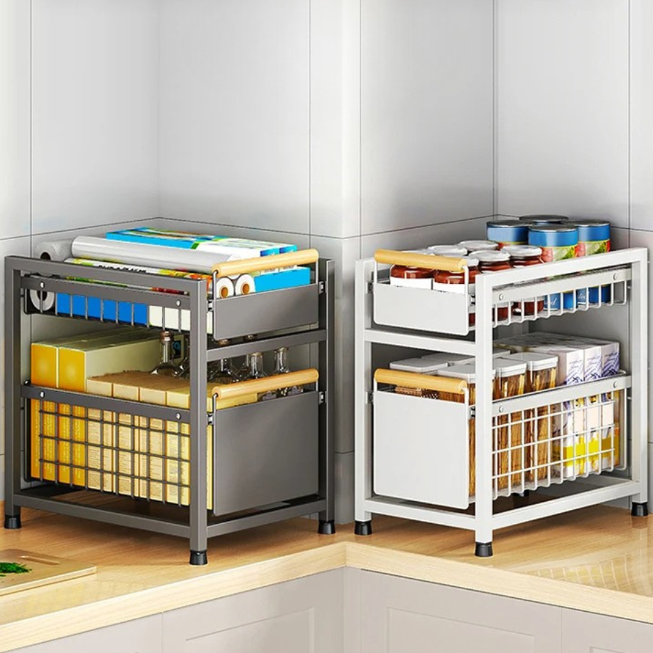 Organisateur cuisine blanc et noir