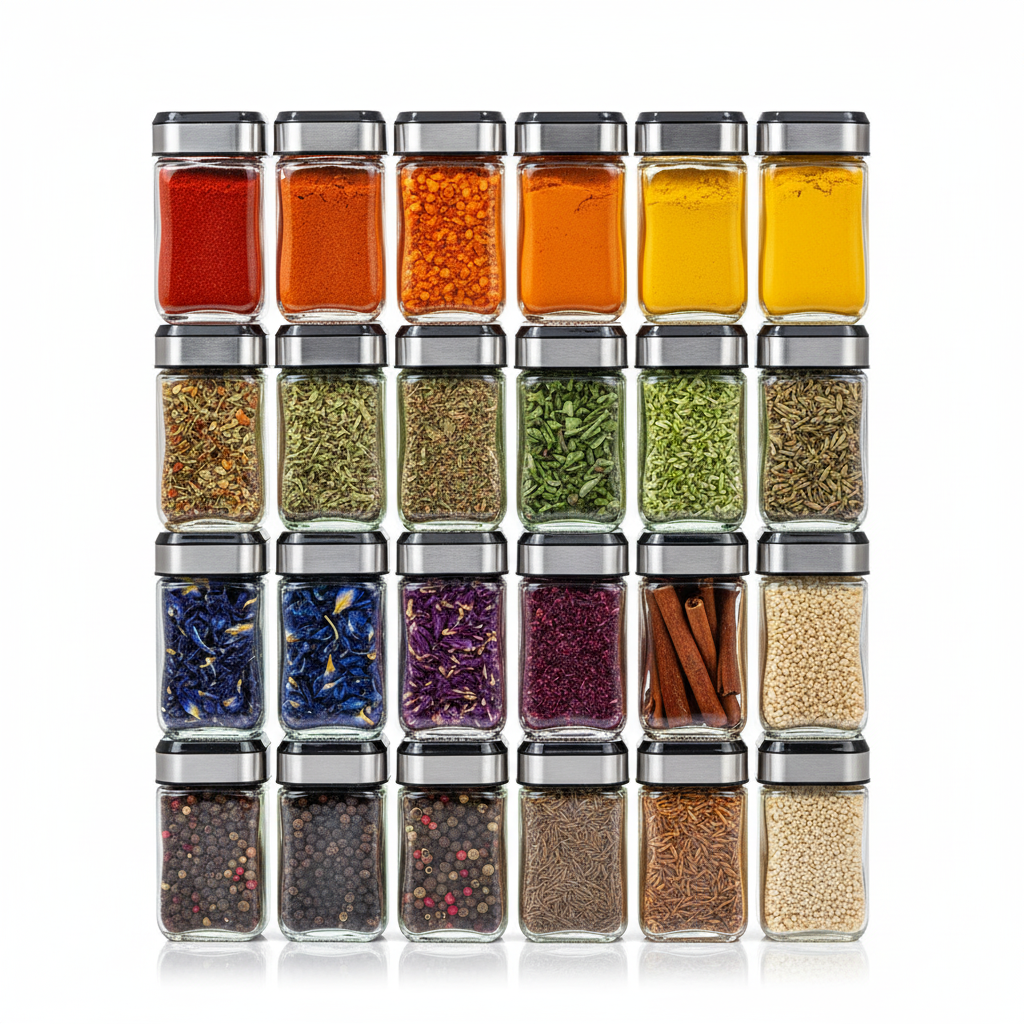 Pot à épice en verre 24 pack