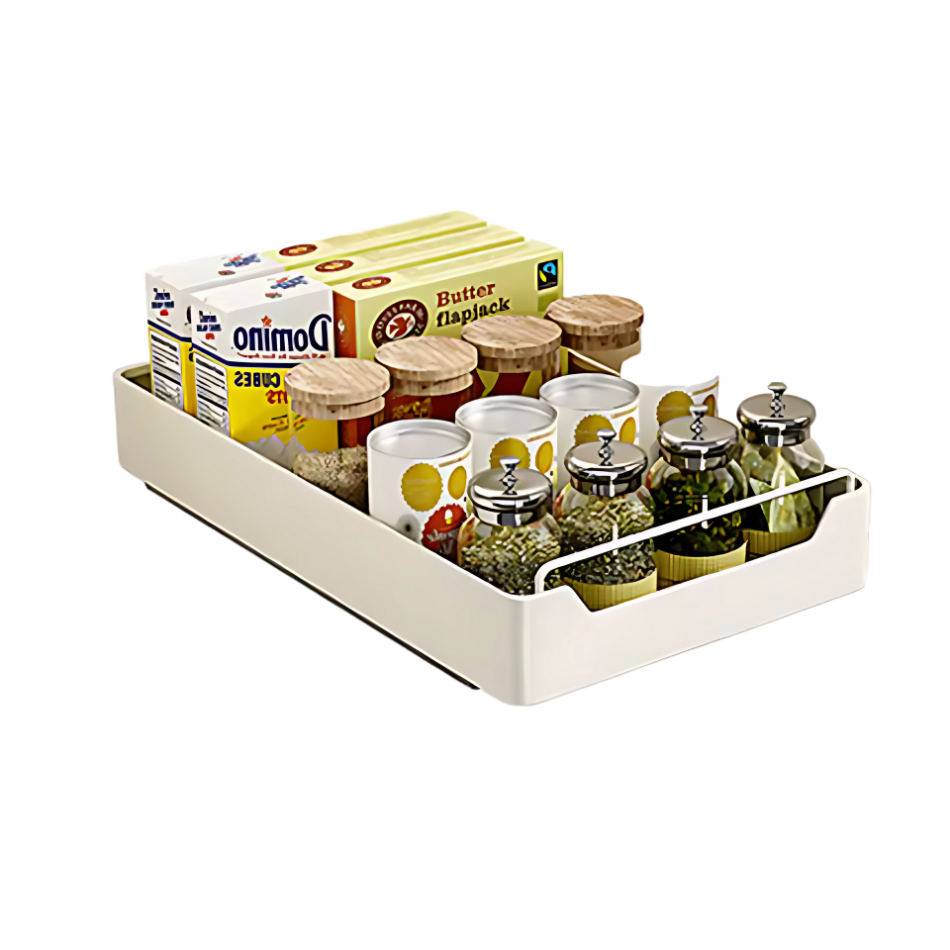 Tiroir cuisine coulissant petit taille fond blanc