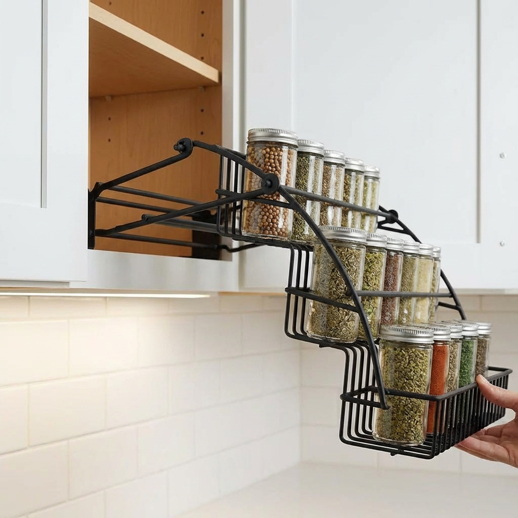 Rangement épices placard exterieur