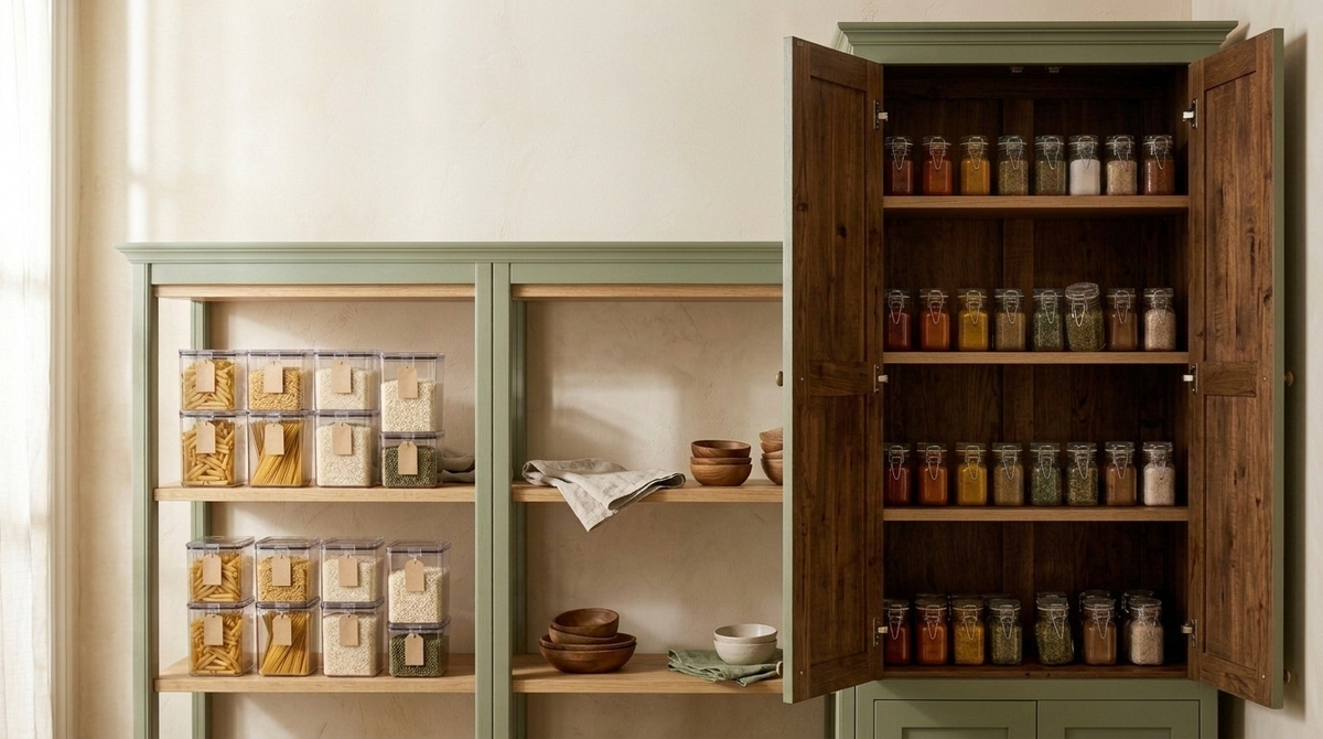Bocaux en verre et boîtes hermétiques pour conserver épices et aliments secs  Image