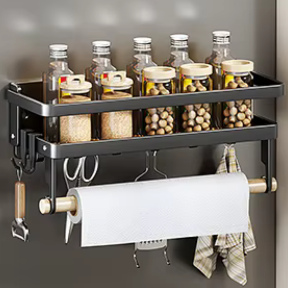 Étagère cuisine métal noir