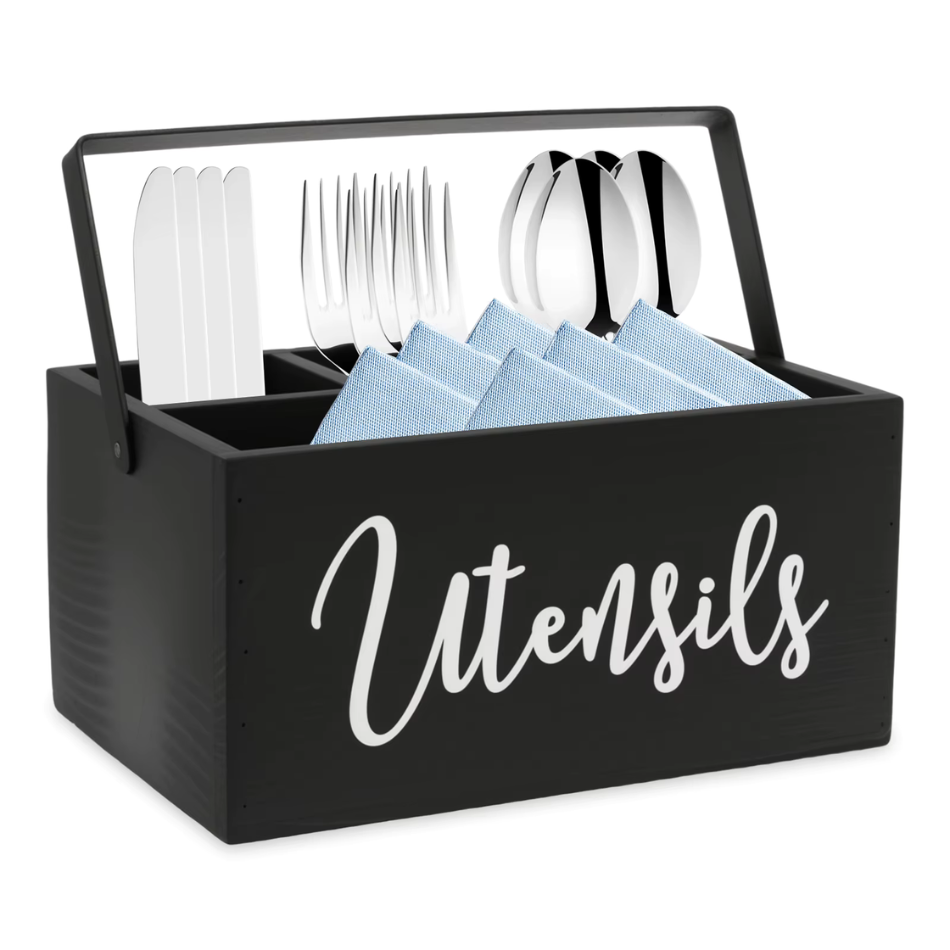 Porte-couverts de table panier