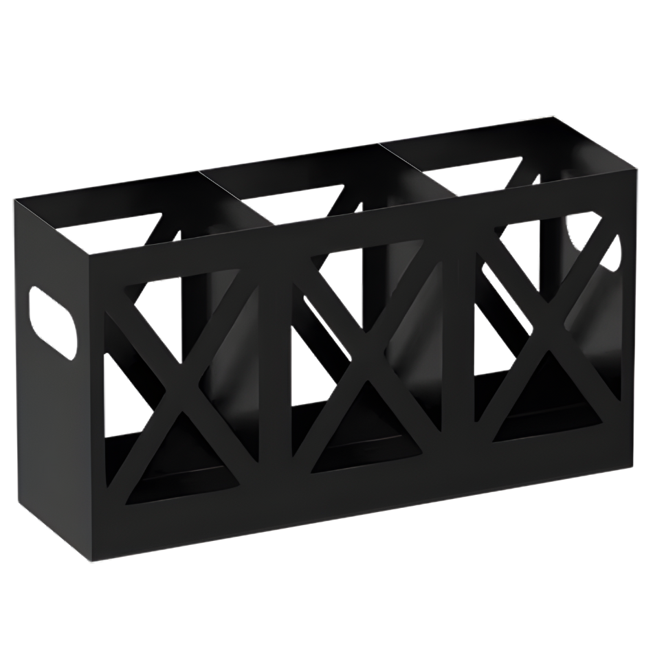 Porte-couvert métal noir