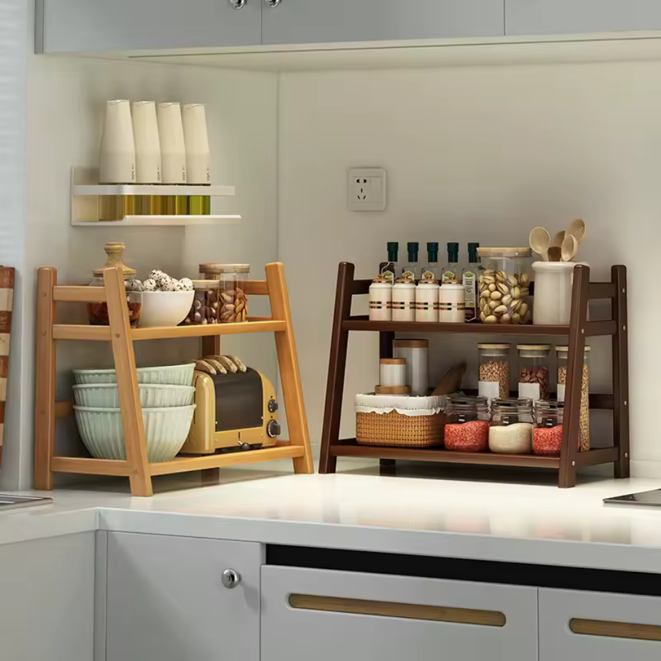 Étagère cuisine en bois