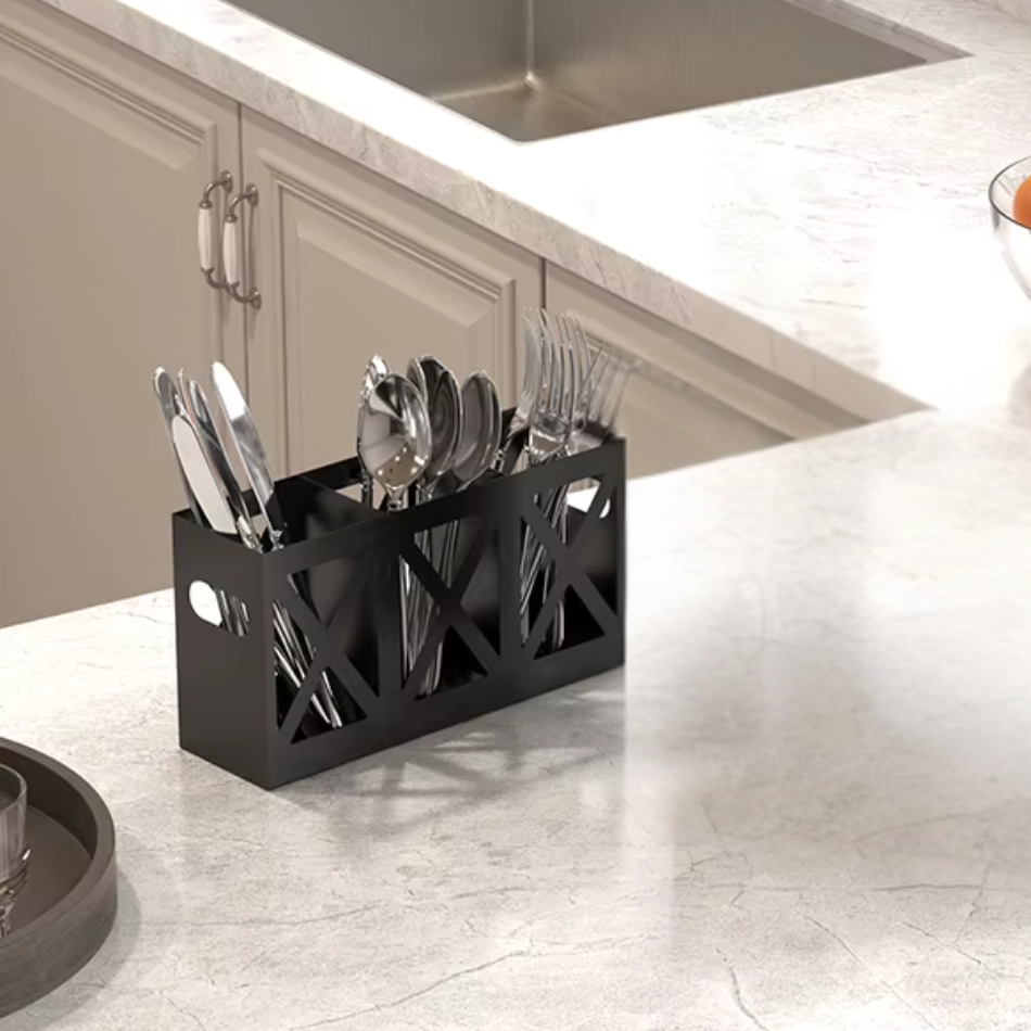 Porte-couvert métal noir