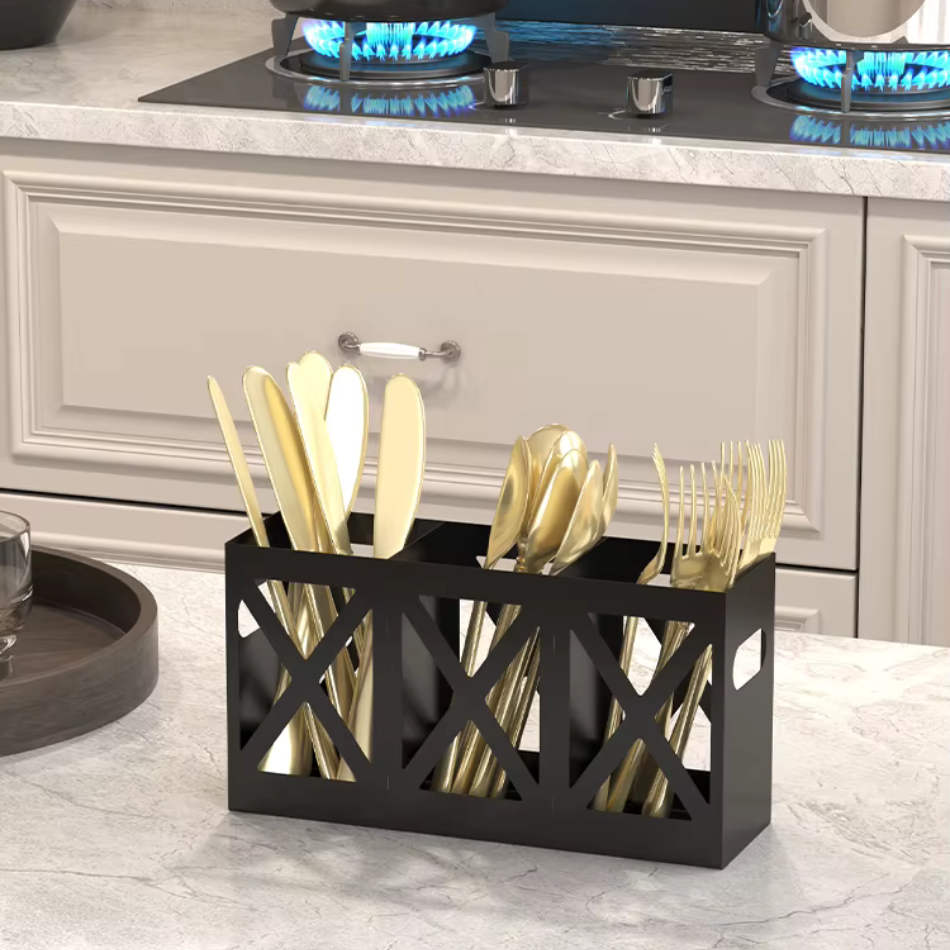 Porte-couvert métal noir