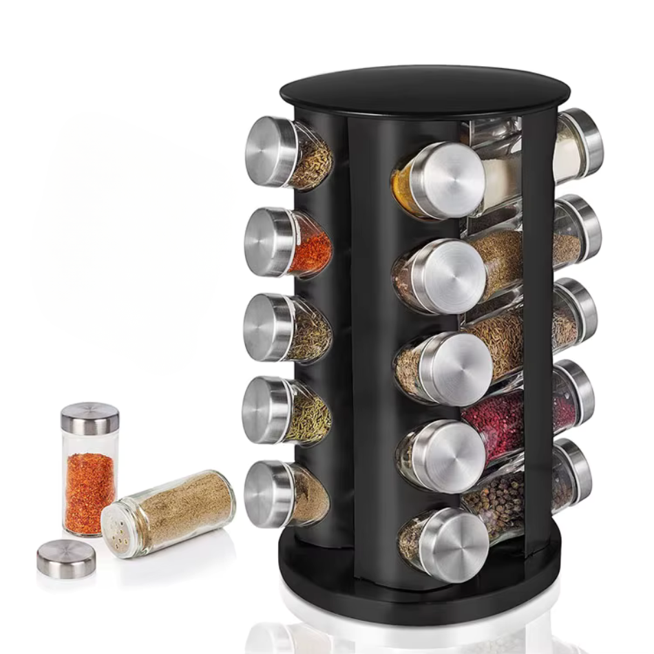 Porte épice rond noir