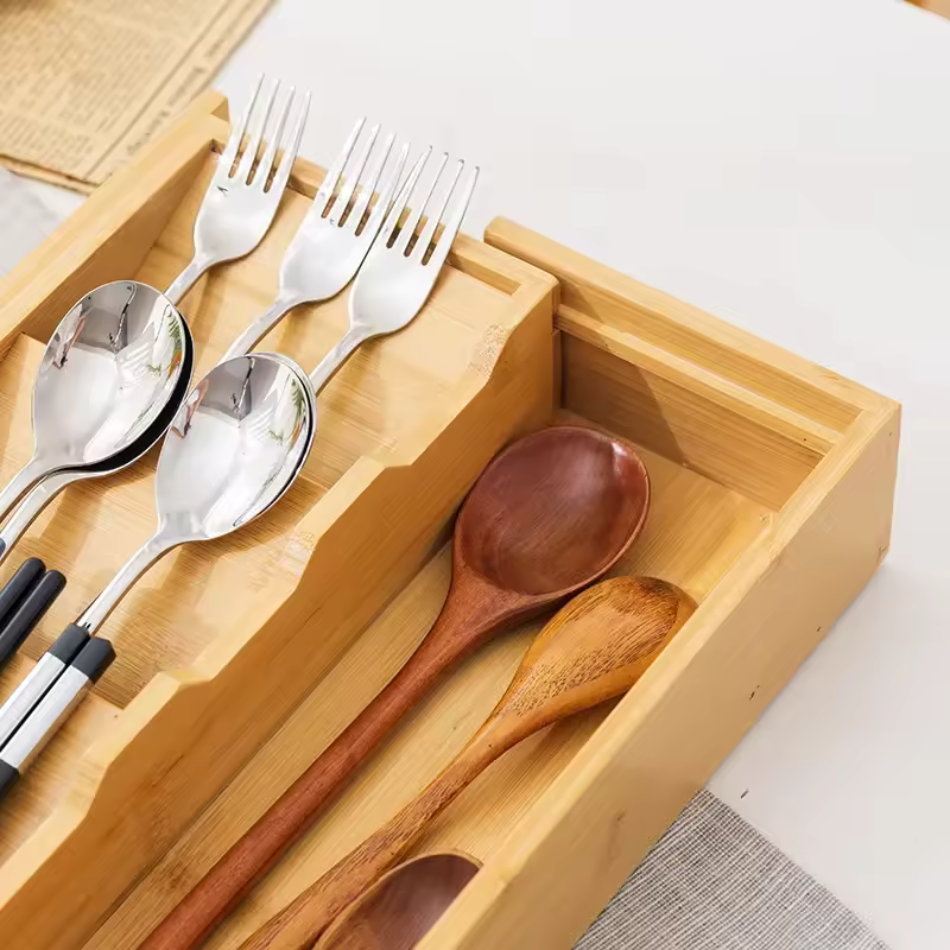 Rangement couvert bois