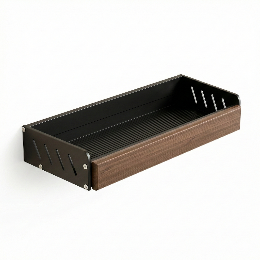 Étagère à épice bois moderne fond blanc