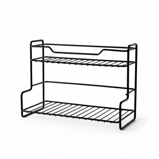 Étagère cuisine plan de travail fond blanc