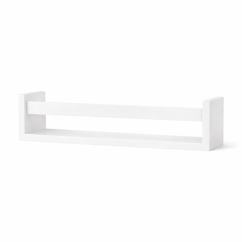 Étagère épice bois blanc et fond blanc
