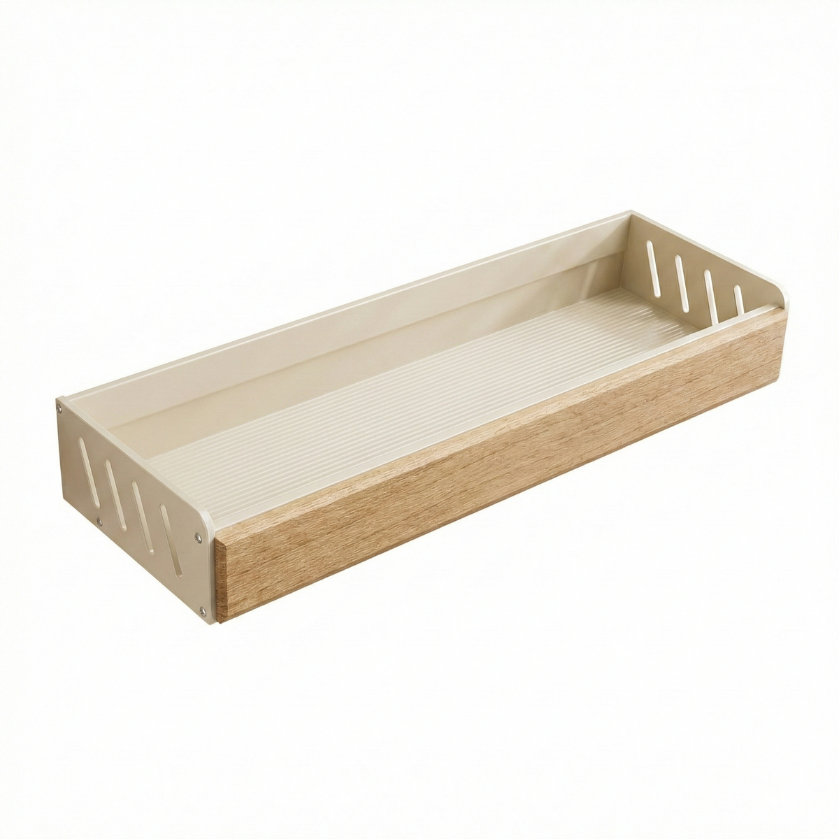 Étagère épice bois blanc moderne fond blanc