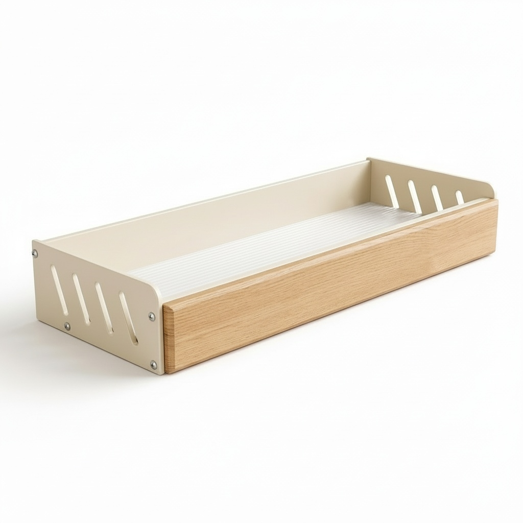Étagère épice bois blanc moderne presentation