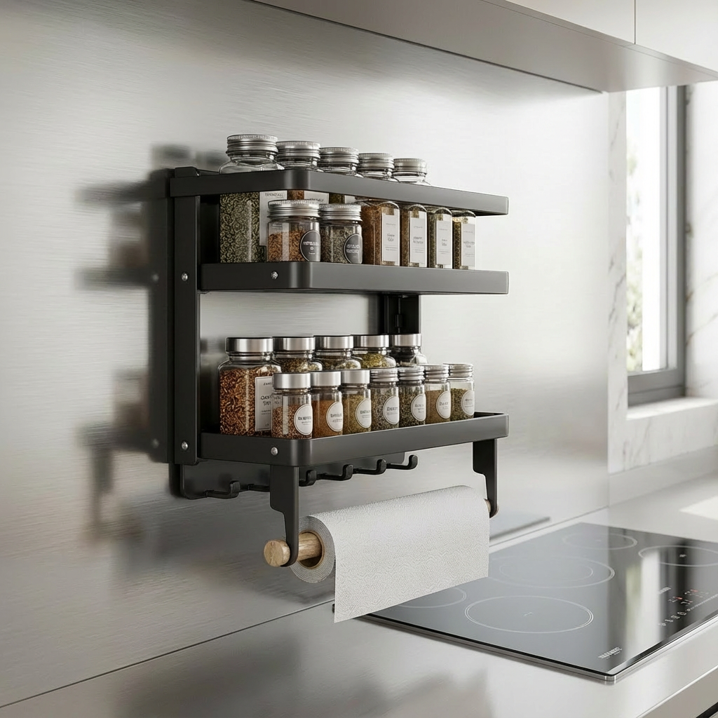 Etagere fixee credence inox