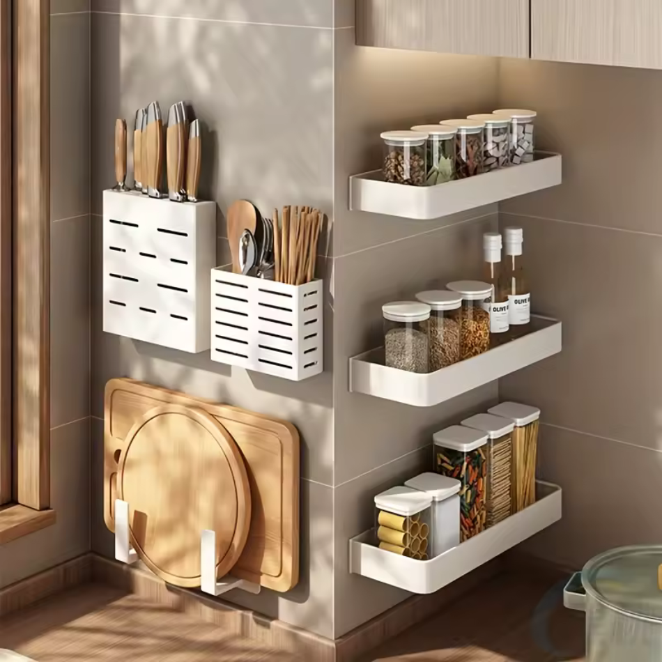 Etagere murale de cuisine blanc