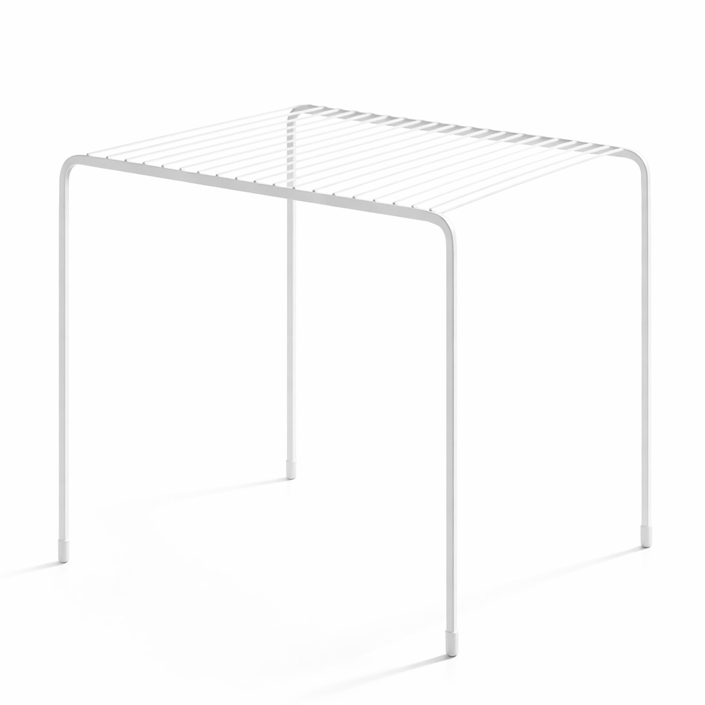Étagère support sur pied blanc grand