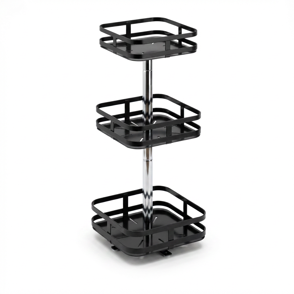 Étagère sur pied rotative