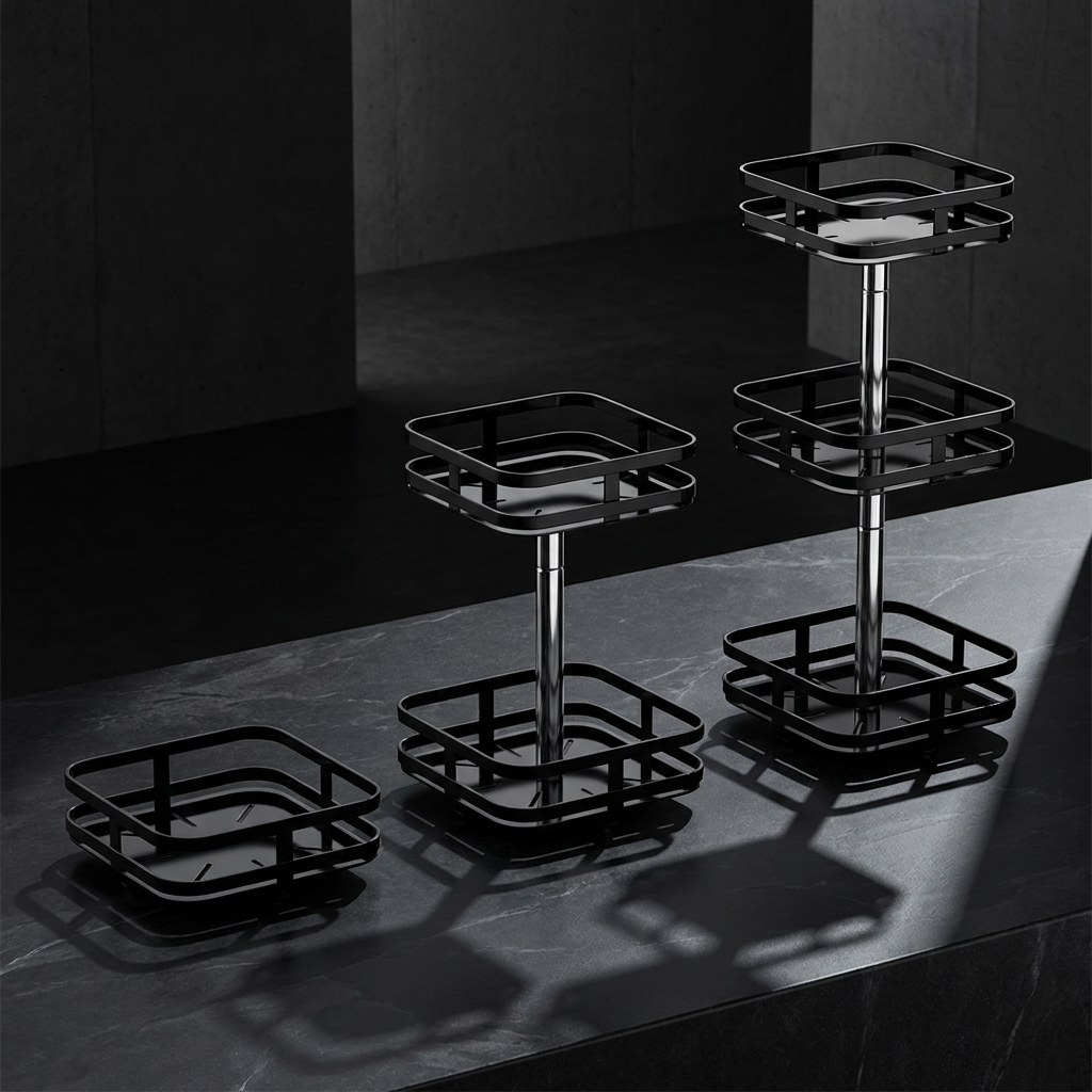 Étagère sur pied rotative