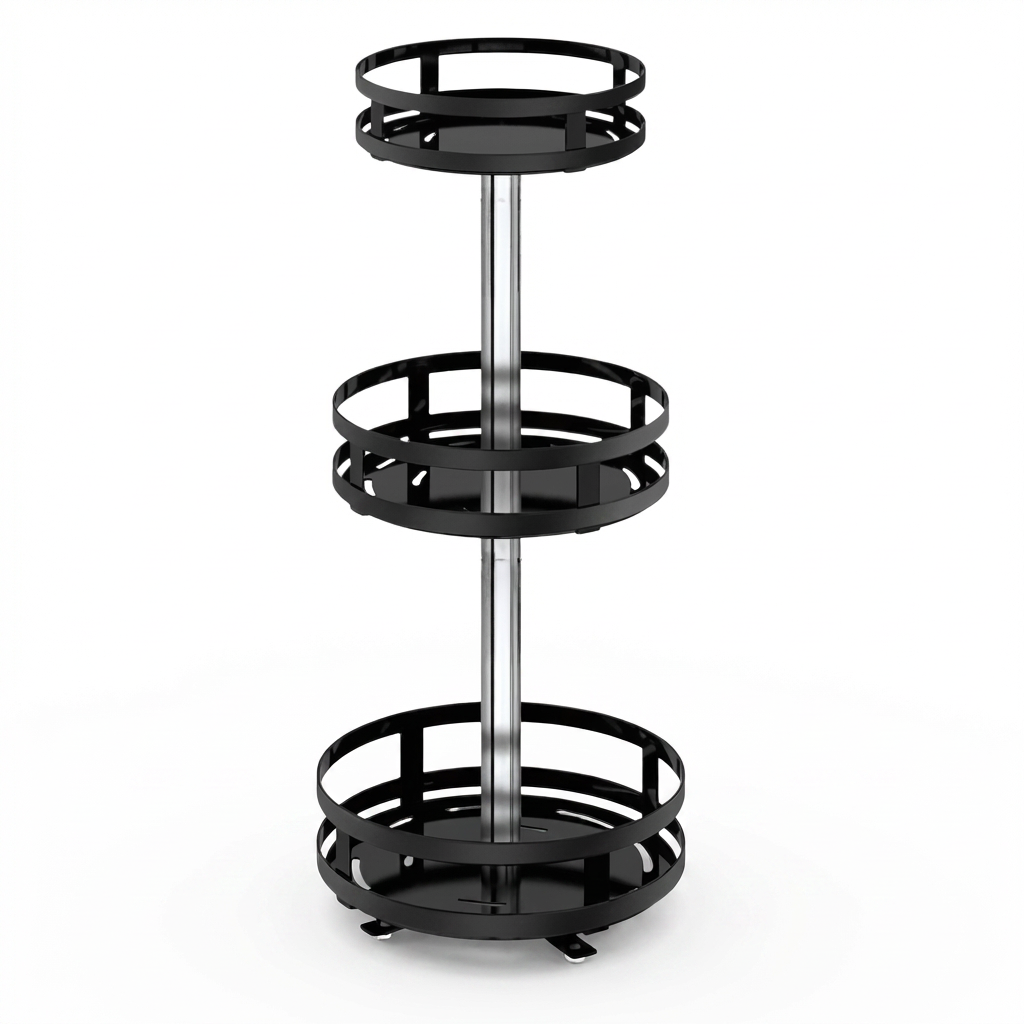 Étagère sur pied rotative