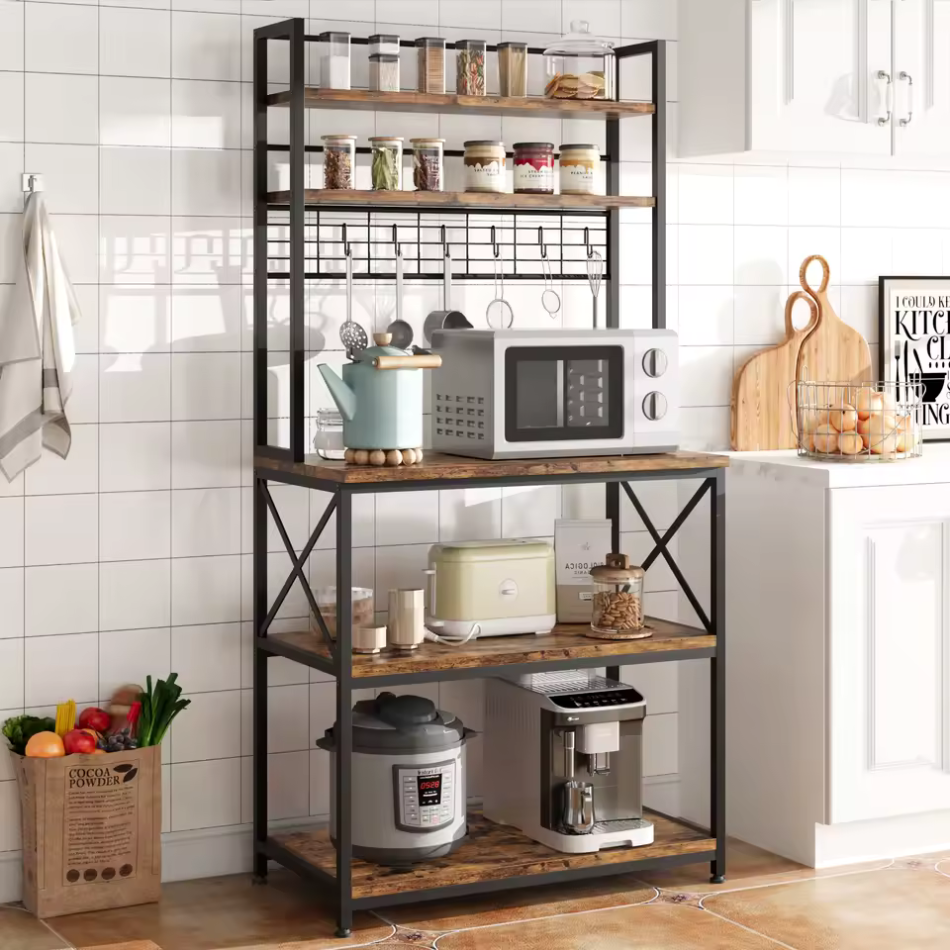 Étagère cuisine sur pied wood