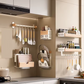 Étagère épice bois blanc moderne