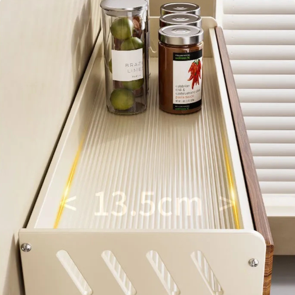 Étagère épice bois blanc moderne
