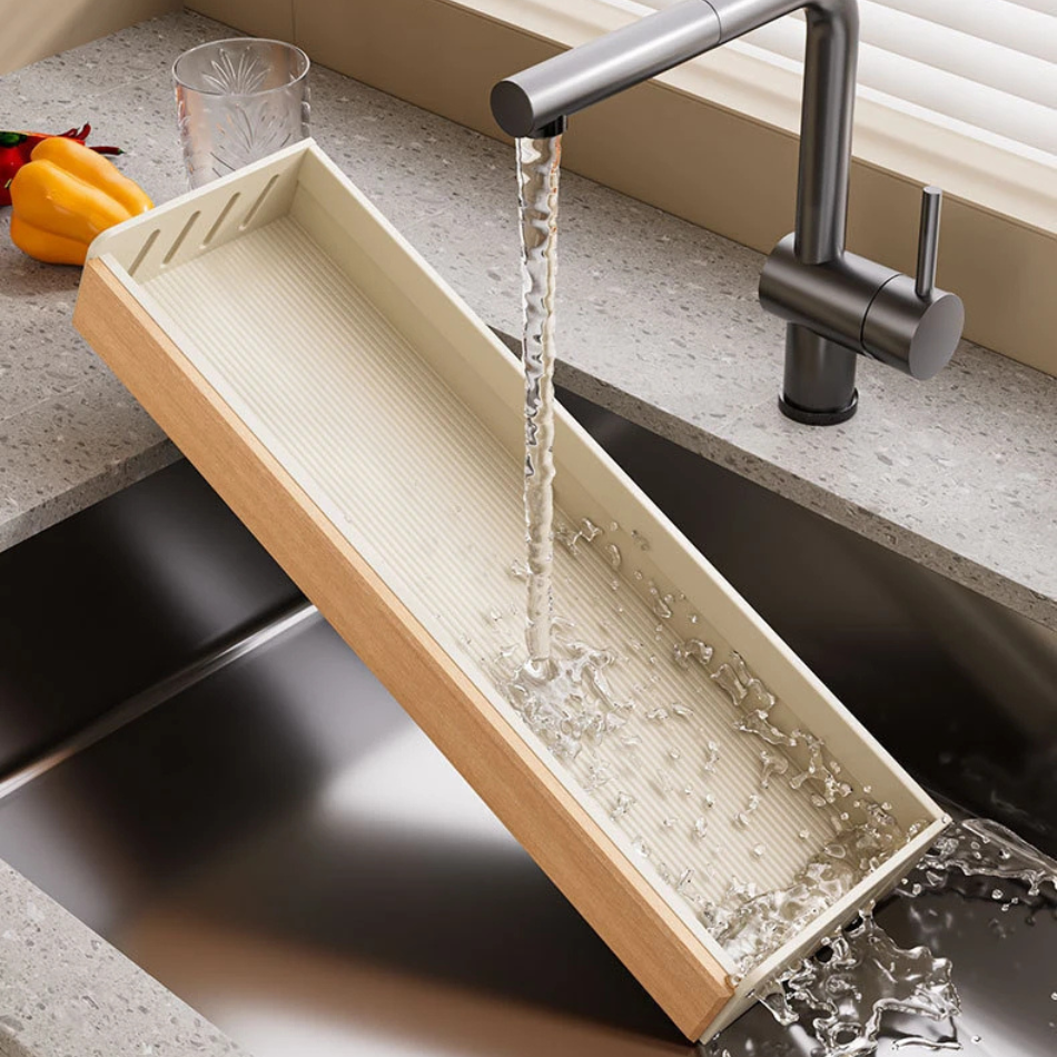 Étagère épice bois blanc moderne