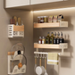 Étagère épice bois blanc moderne