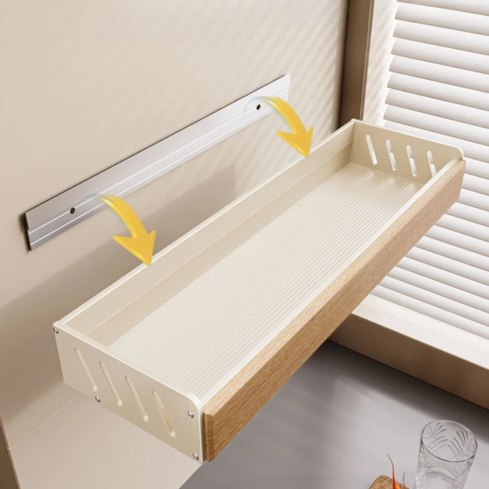 Étagère épice bois blanc moderne