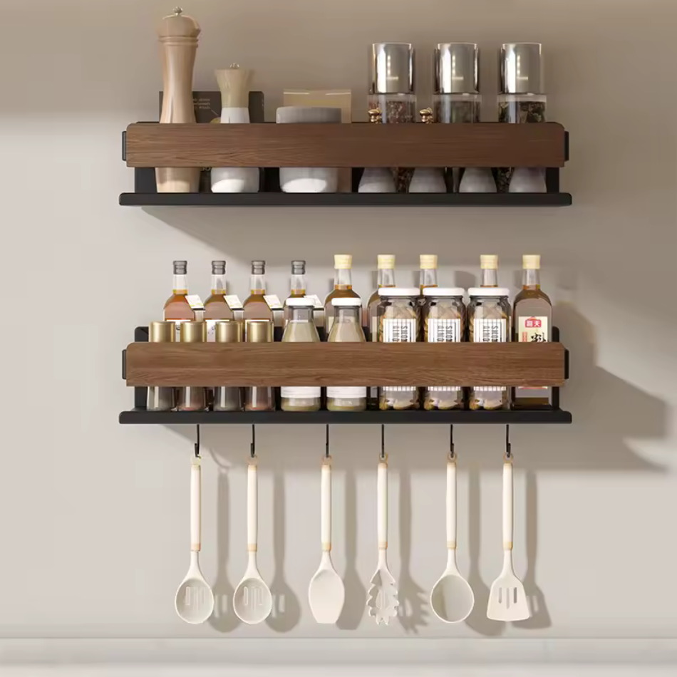 Étagère de cuisine murale Wood - Opti Rangement