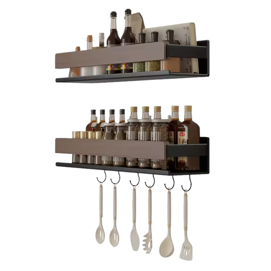 Étagère de cuisine murale Wood - Opti Rangement
