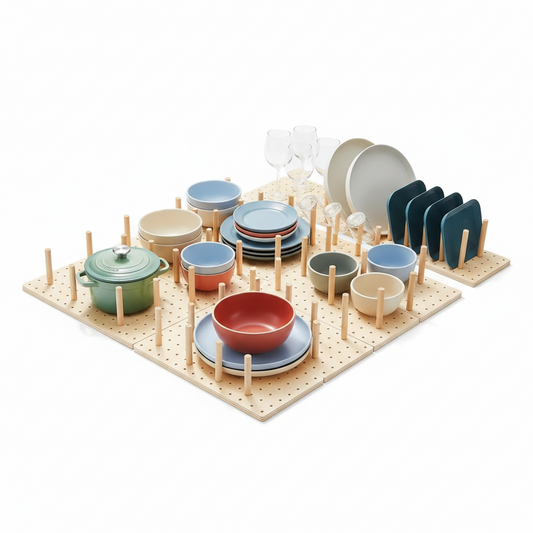 Organisateur de tiroir de cuisine fond blanc