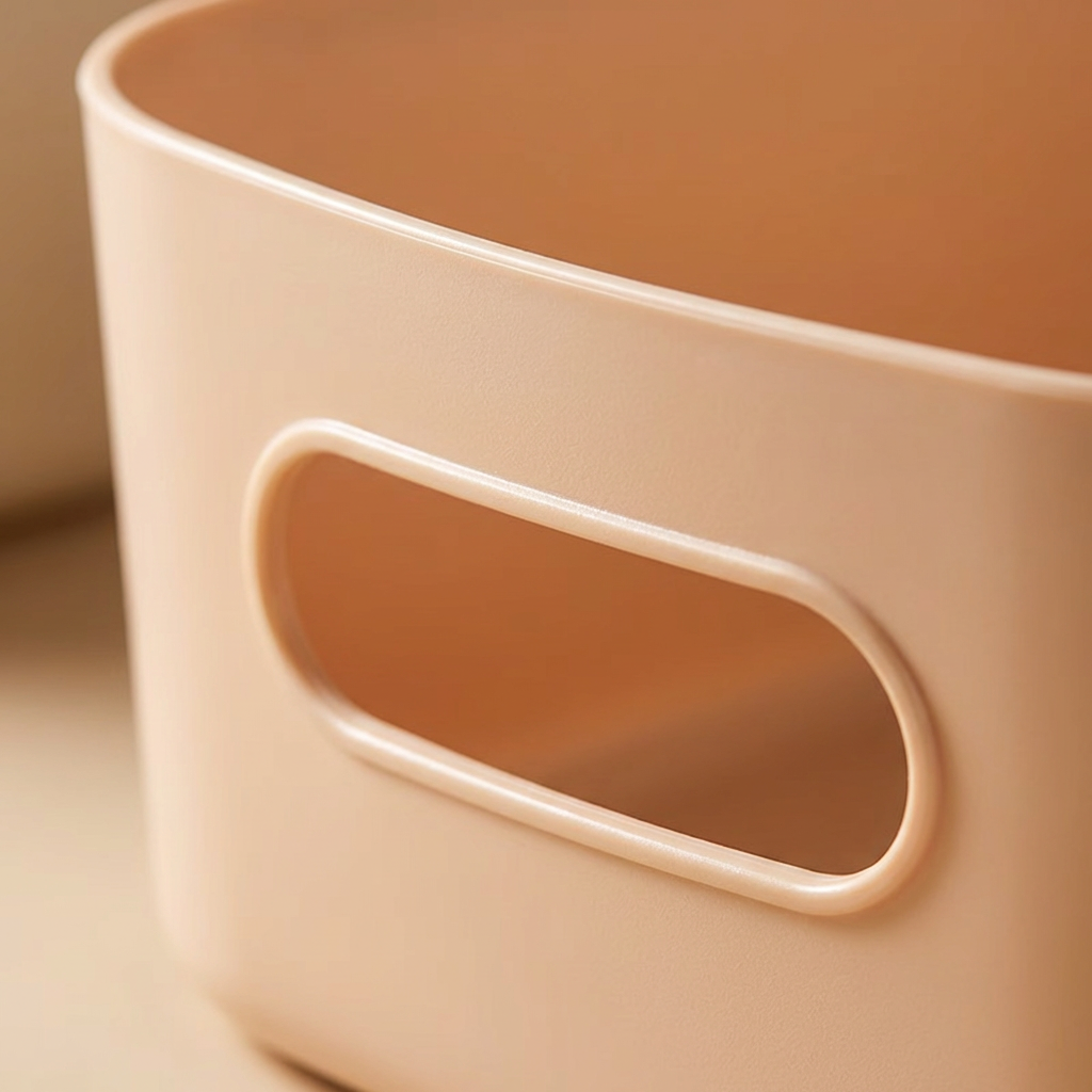 Organisateur panier de placard zoom beige