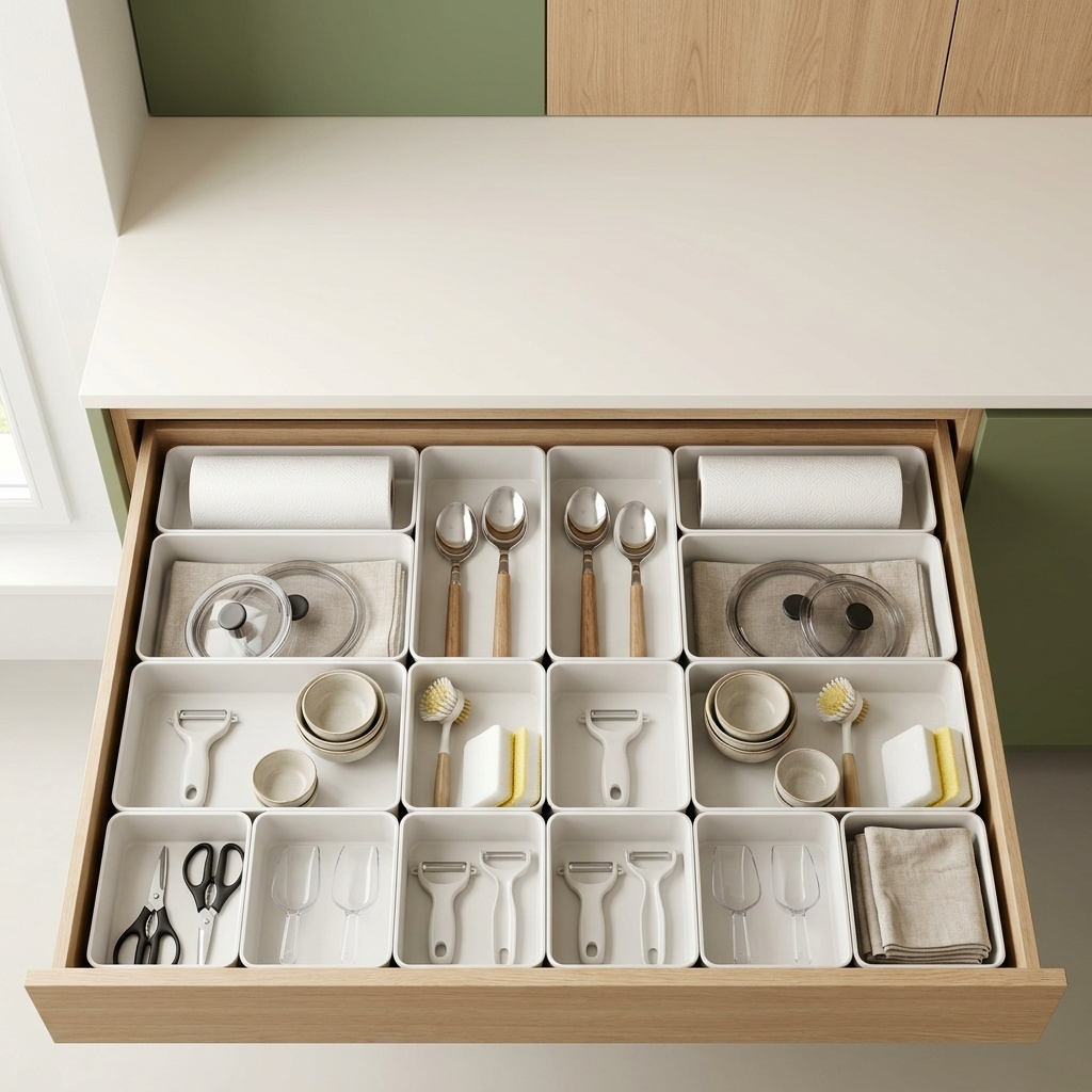 Organisateur tiroir cuisine 120 cm