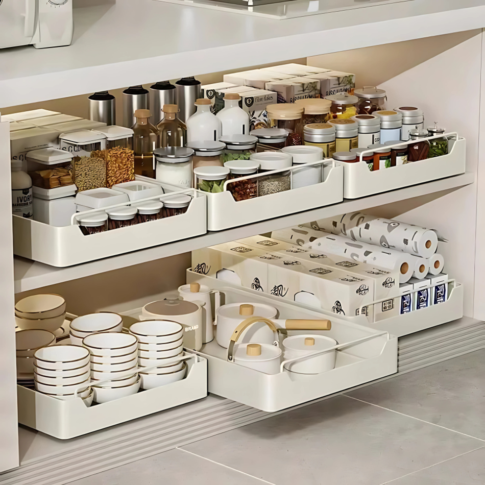Tiroir cuisine coulissant petit - Opti Rangement