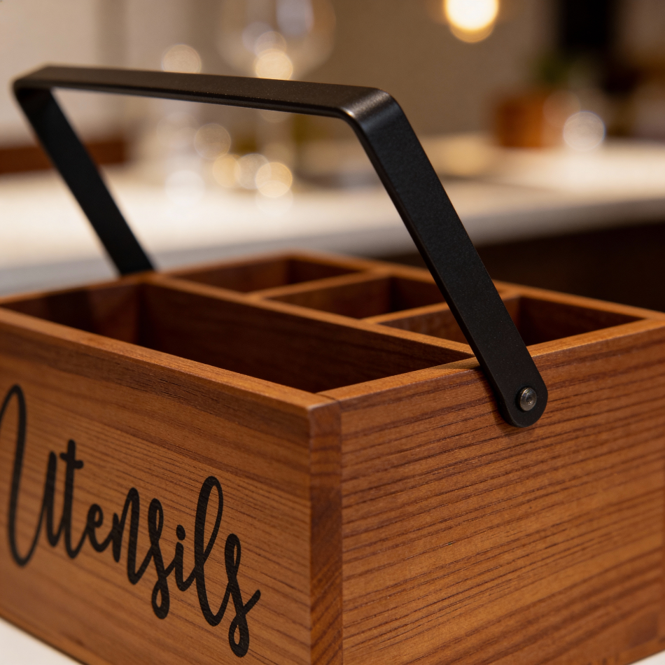 Porte-couverts de table panier zoom