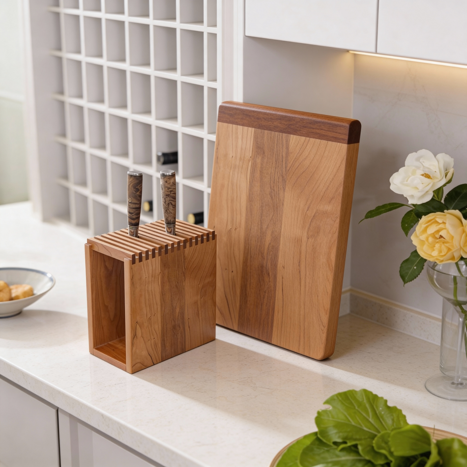 Porte couteau en bois exemple