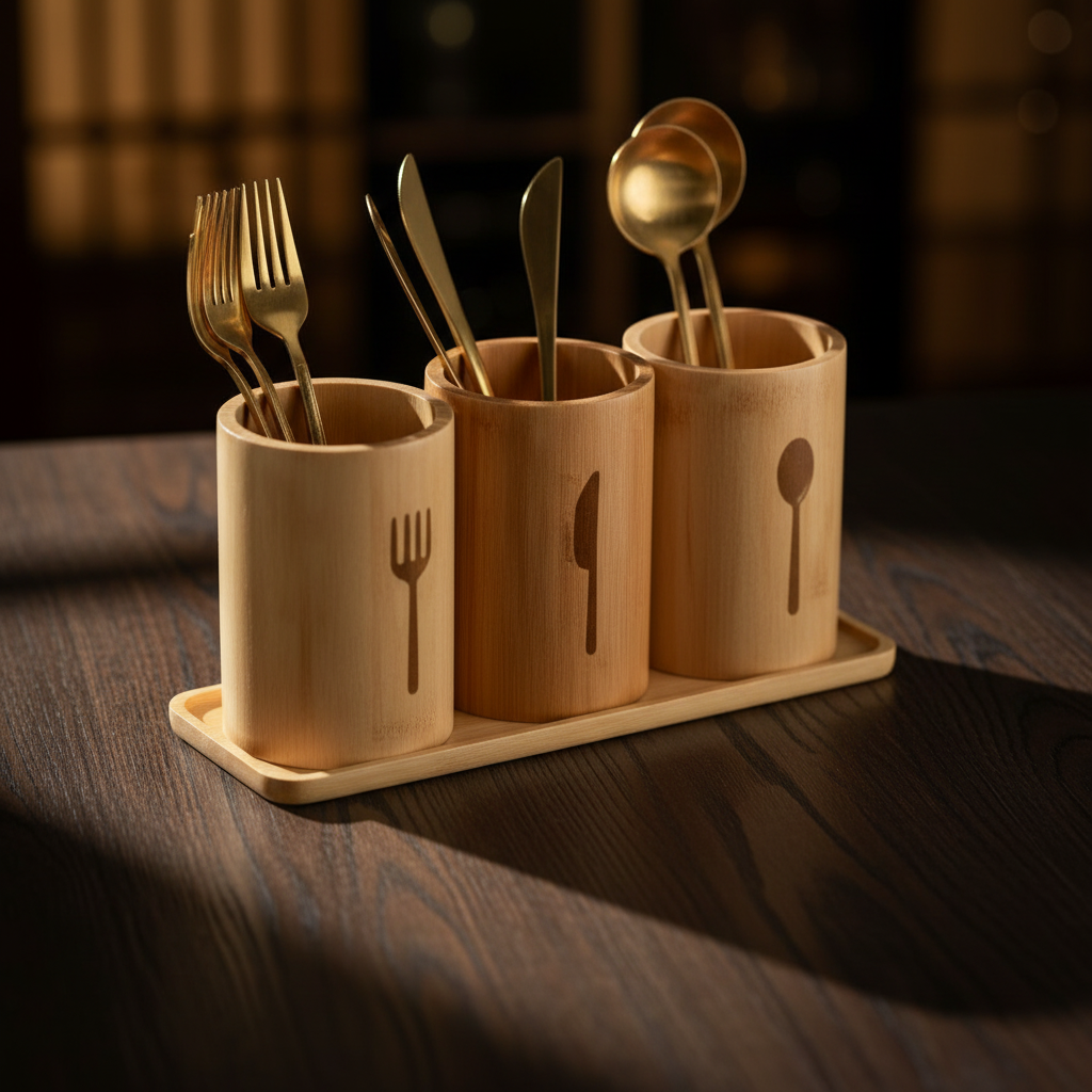 Porte couvert bois sur table