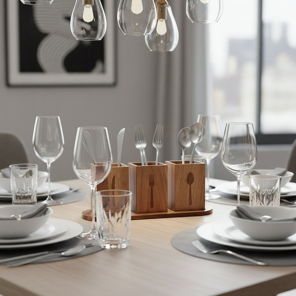 porte couvert en bois foncé table 