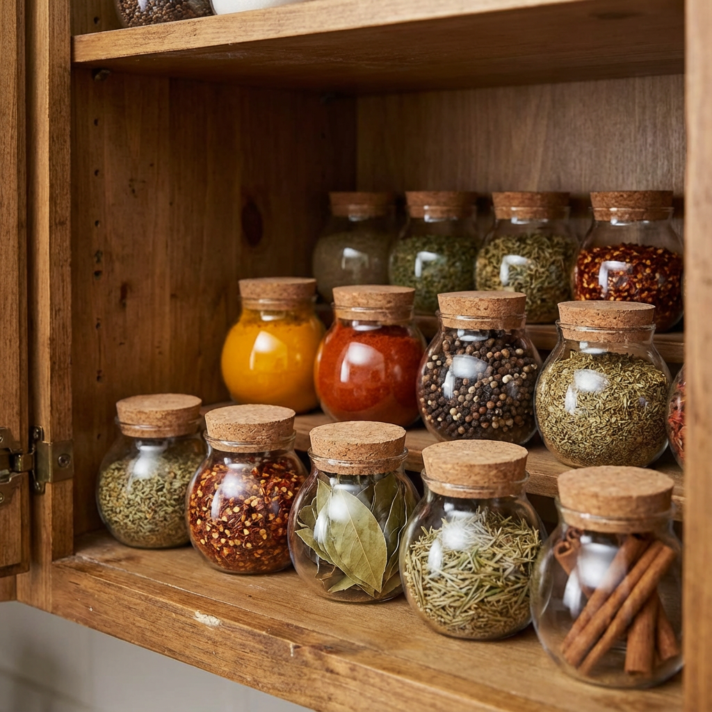 Pot à épice ancien rangée