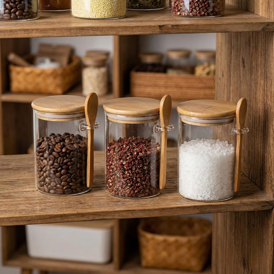 Pot à épice avec cuillère exemple