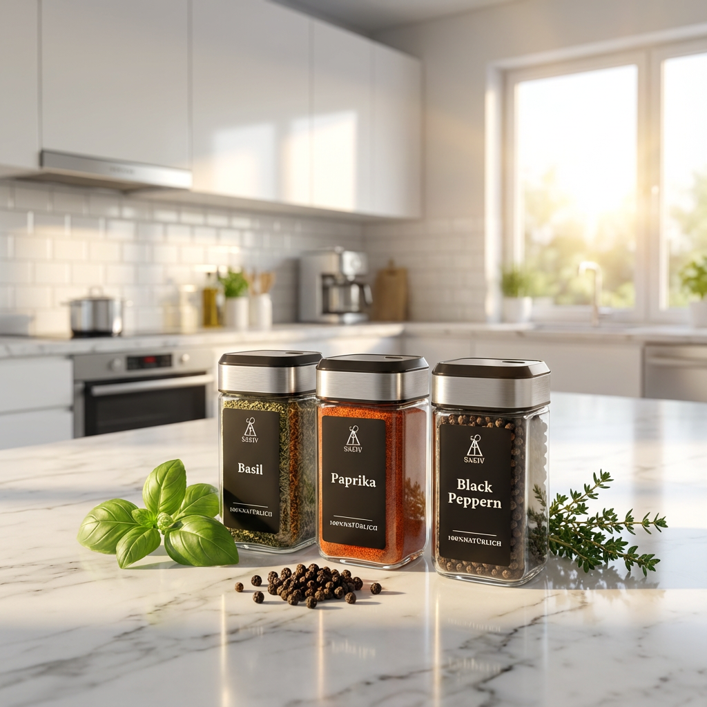 Pot à épice en verre presentation