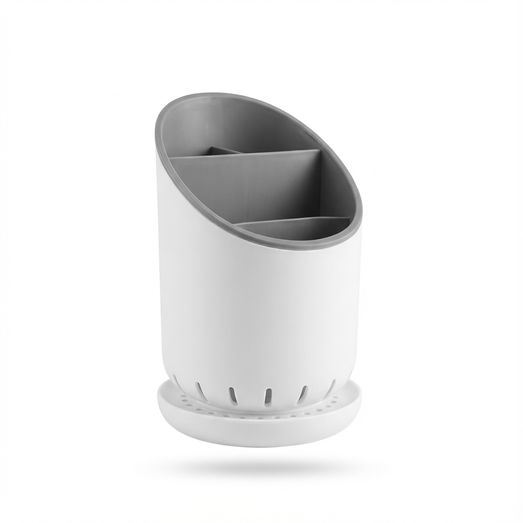 Pot rangement couvert blanc