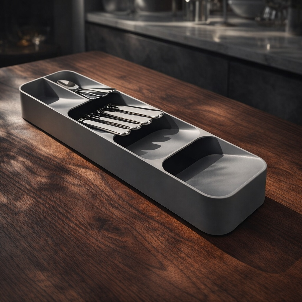 Range Couvert Tiroir gris