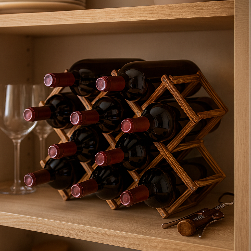 Range bouteille dans étagère Image