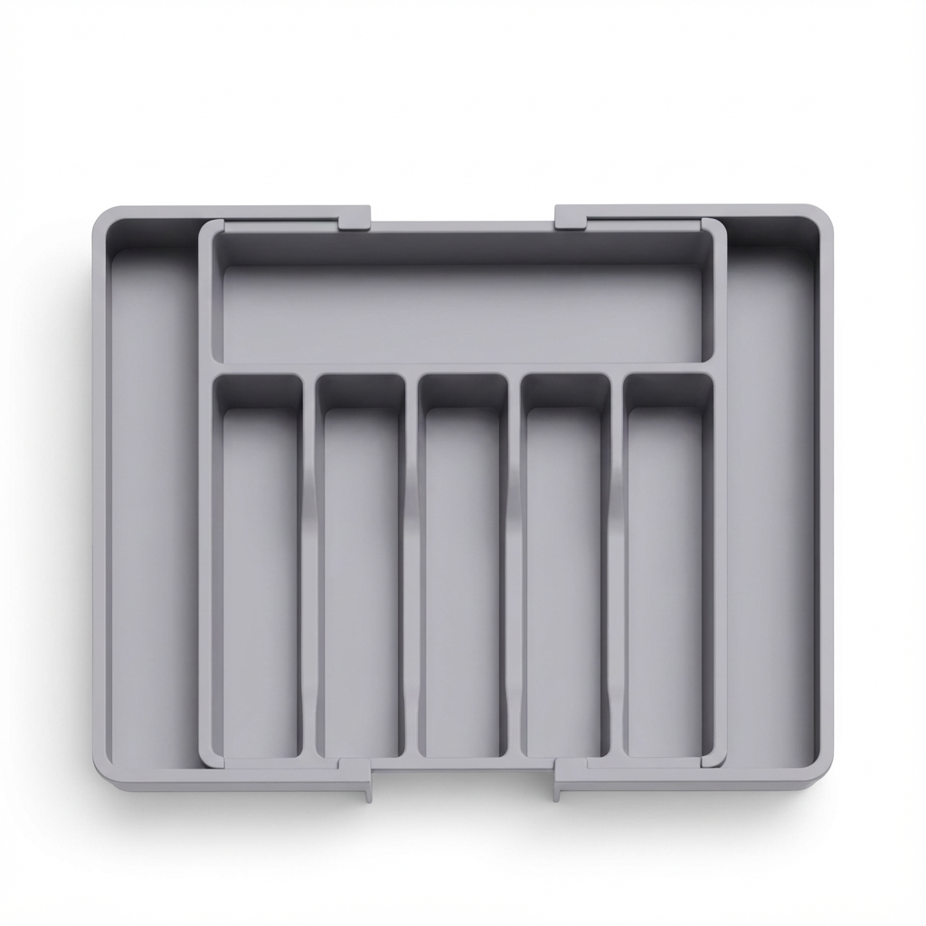 Range couvert pour tiroir Gris