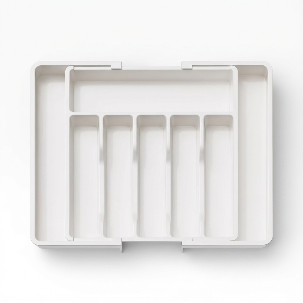 Range couvert pour tiroir blanc