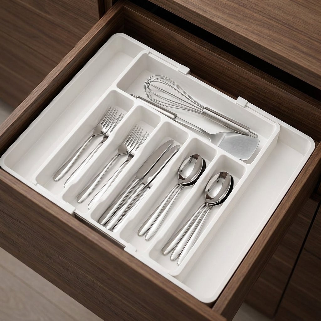 Range couvert pour tiroir blanc 2